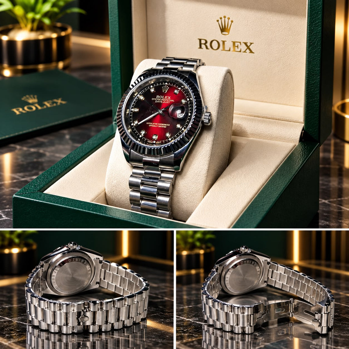 ROLEX Luxury Stainless Steel Men’s Watch
