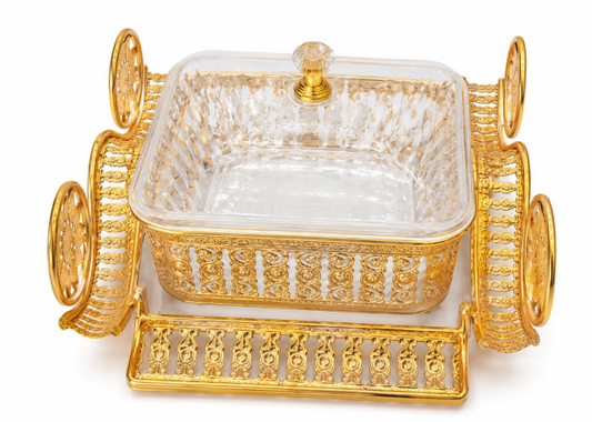 Gold Carriage Serving Dish